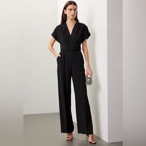 Boss Black V-Neck Belted Wide-Leg Jumpsuit